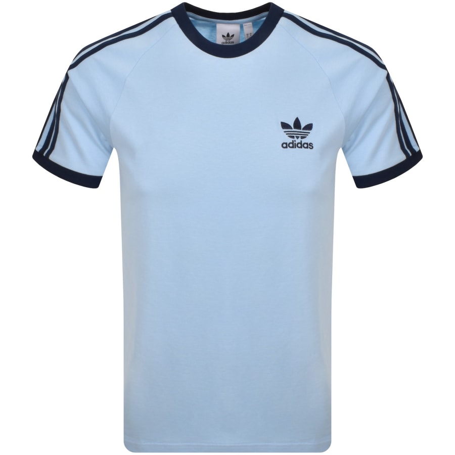 adidas Originals 3 Stripes T Shirt Blue | Mainline Menswear